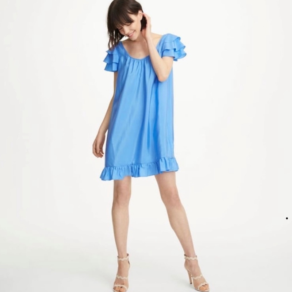 Club Monaco blue silk dress, size 2